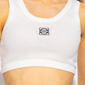 NWT Women's White Crop-top Loewe vest